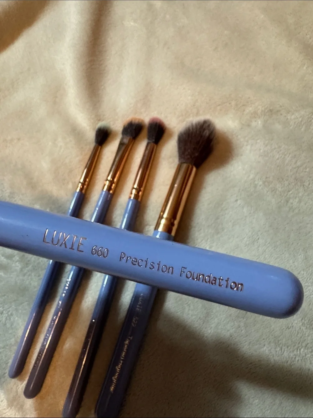 Luxie Light Blue 5-Piece Face & Eye Brush Set